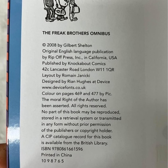 The Fabulous Furry Freak Brothers Omnibus Gilbert Shelton Large Adult Comic Book - Picture 8 of 10